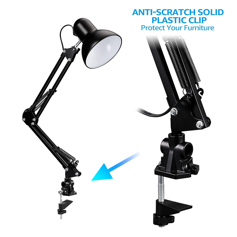 Best selling led desk lamp adjustable gooseneck with clamp architect swing arm for study