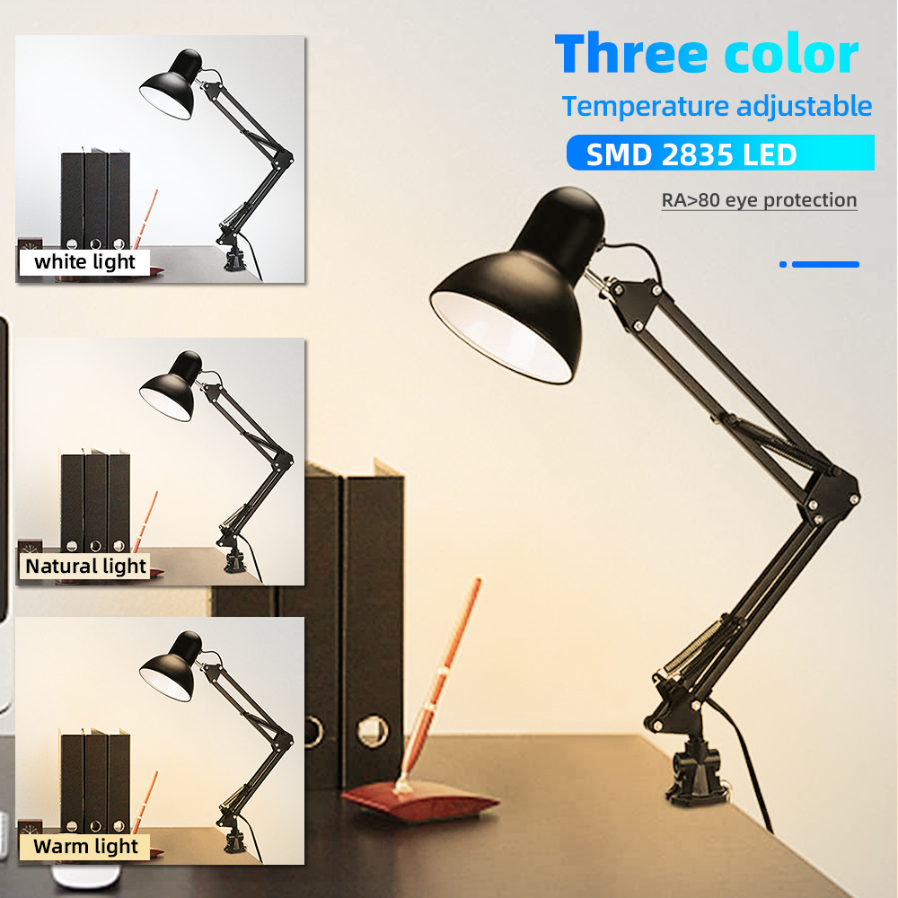 Best selling led desk lamp adjustable gooseneck with clamp architect swing arm for study