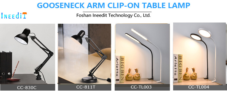 Hot selling reading study flexible dimmable gooseneck swing arm architect led clamp desk lamp