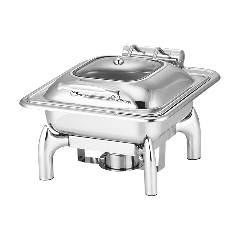 Hotel Equipment Electric mini Built-in Chafing Dish With Single or Double Food Pan dishes copper for sale