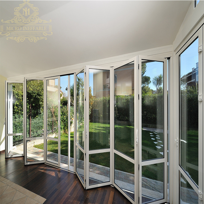 Hot Sale Corrosion-resistant Bifold Doors Exterior Aluminum Alloy Folding Patio Door Pvc Folding Door