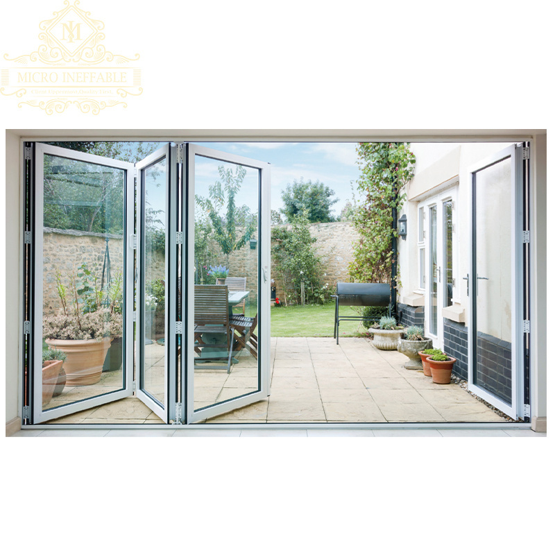 Hot Sale Corrosion-resistant Bifold Doors Exterior Aluminum Alloy Folding Patio Door Pvc Folding Door