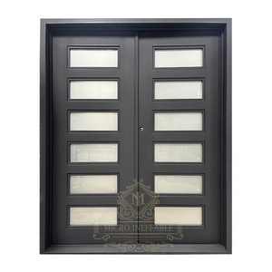 Modern Design Factory Price French Door Wrought Iron Front Entry Doors For House