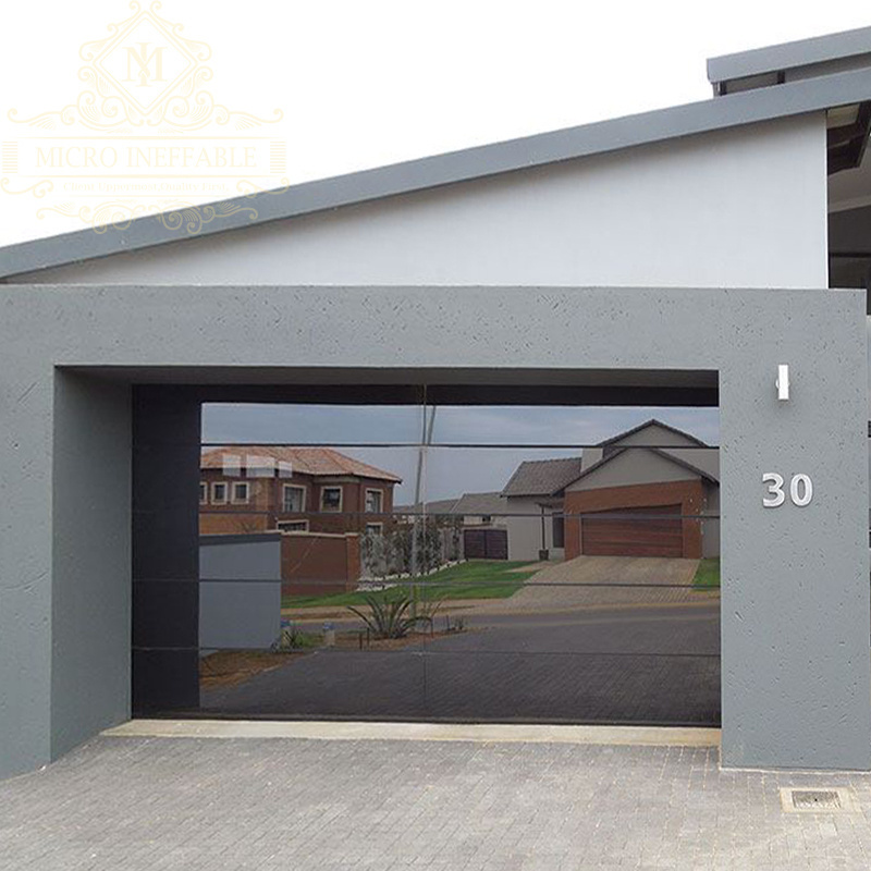 9x8 / 8x7 / 12x7 / 9x7 Modern Electronic Insulated Mirror Frameless Glass 2 Car Garage Door For House