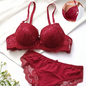 New Design Fashion Lace Underwear Woman Sexy Lace Panty And Bra Lingerie Sets