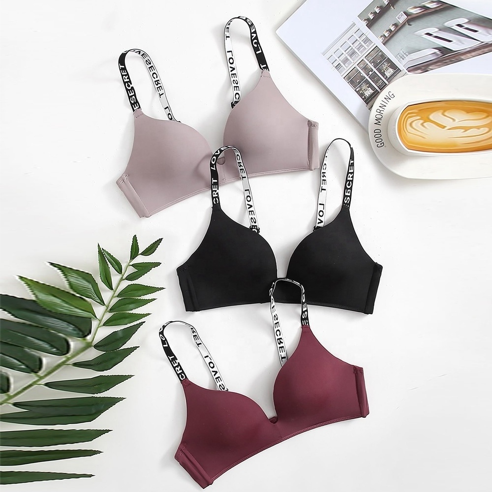 Custom Good Quality Factory Stylish Wire Free Undergarment Polyamide Spandex Ladies Wireless Shaper Bra 32 Size