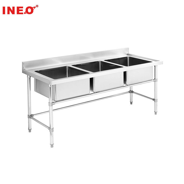 For Restaurant Free Standing Universal Stainless Steel Kitchen Sink