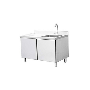 European Style Restaurant Stainless Steel Kitchen Sink With Bottom Cabinet