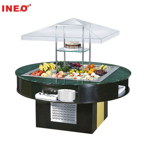 Buffet Marble Salad Display Refrigerator/Refrigerated Saladette Counter/Open Showcase Refrigerator