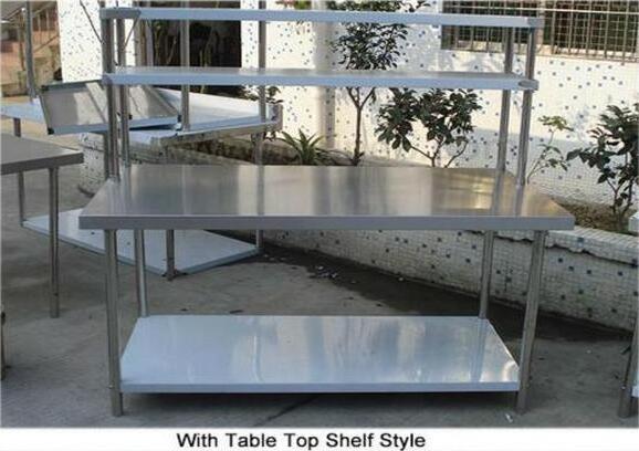 Restaurant Kitchen Heavy Duty Stainless Steel Work Table With Wheel And Under shelf