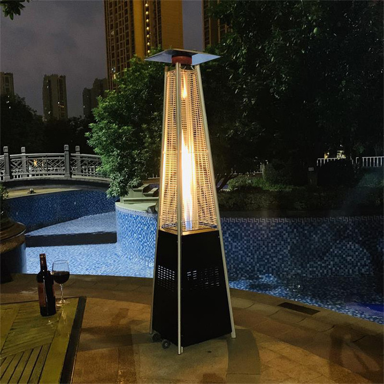 Outdoor Iron Sprayed Glass Cover Pyramid Patio Heaters Gas,Gas Patio Heater Cover,Patio Heater Propane