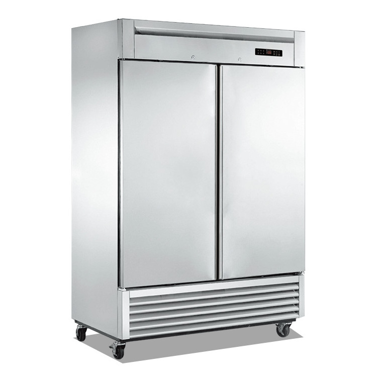 ETL Certification Manufacturer Commercial Refrigerator Single Door Stainless Steel Vertical Freezer