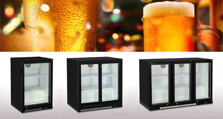 Double Door Beer Mini Fridge Display/Energy Drink Mini Fridge/Table Fridge