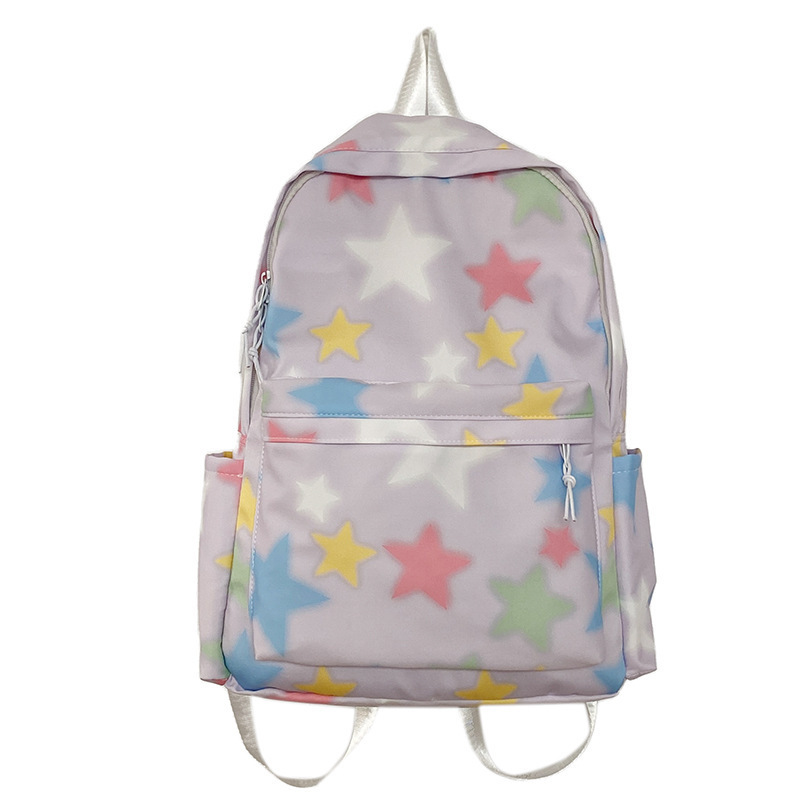 Eye catching sweet unique star design youth kids school backpack cute beautiful school bag stock school backpack for girls