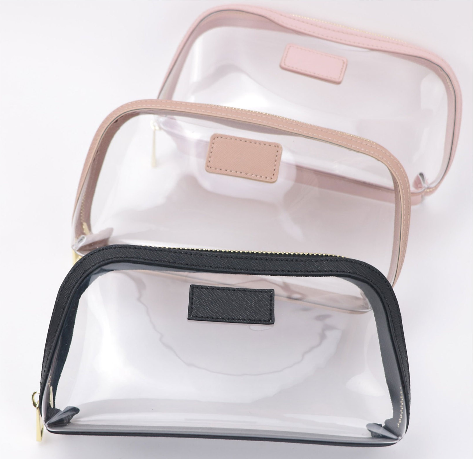 New Design Leather Waterproof Transparent Toiletry Bag Large Capacity Travel Portable Skin Care Product Unisex Storage Bag