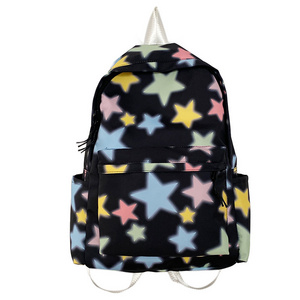 Eye catching sweet unique star design youth kids school backpack cute beautiful school bag stock school backpack for girls