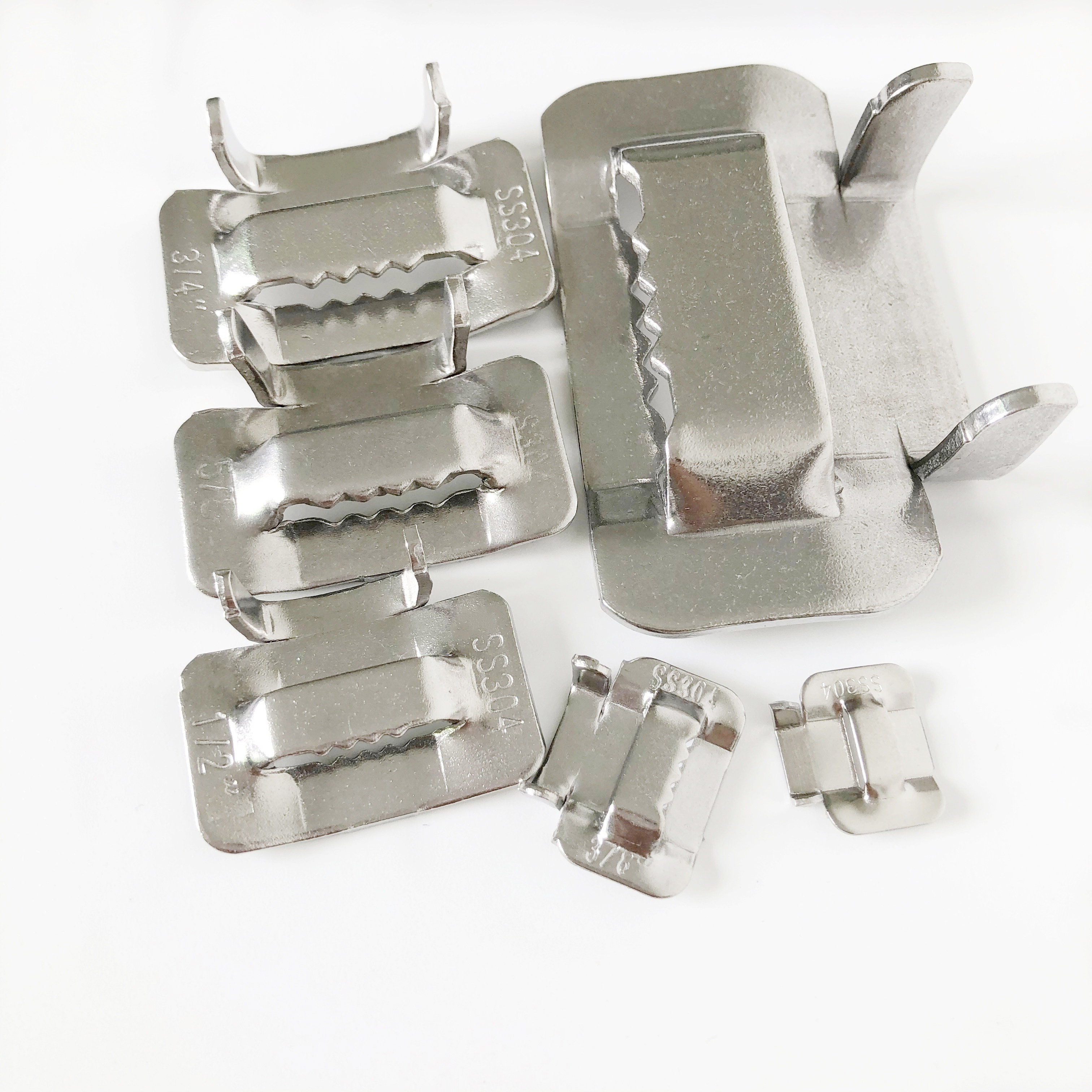 Electrical Wiring Equipment - Tie-In Steel Belt Use Cable Strapping Buckles 1/4 '3/8' 5/8 '3/4 