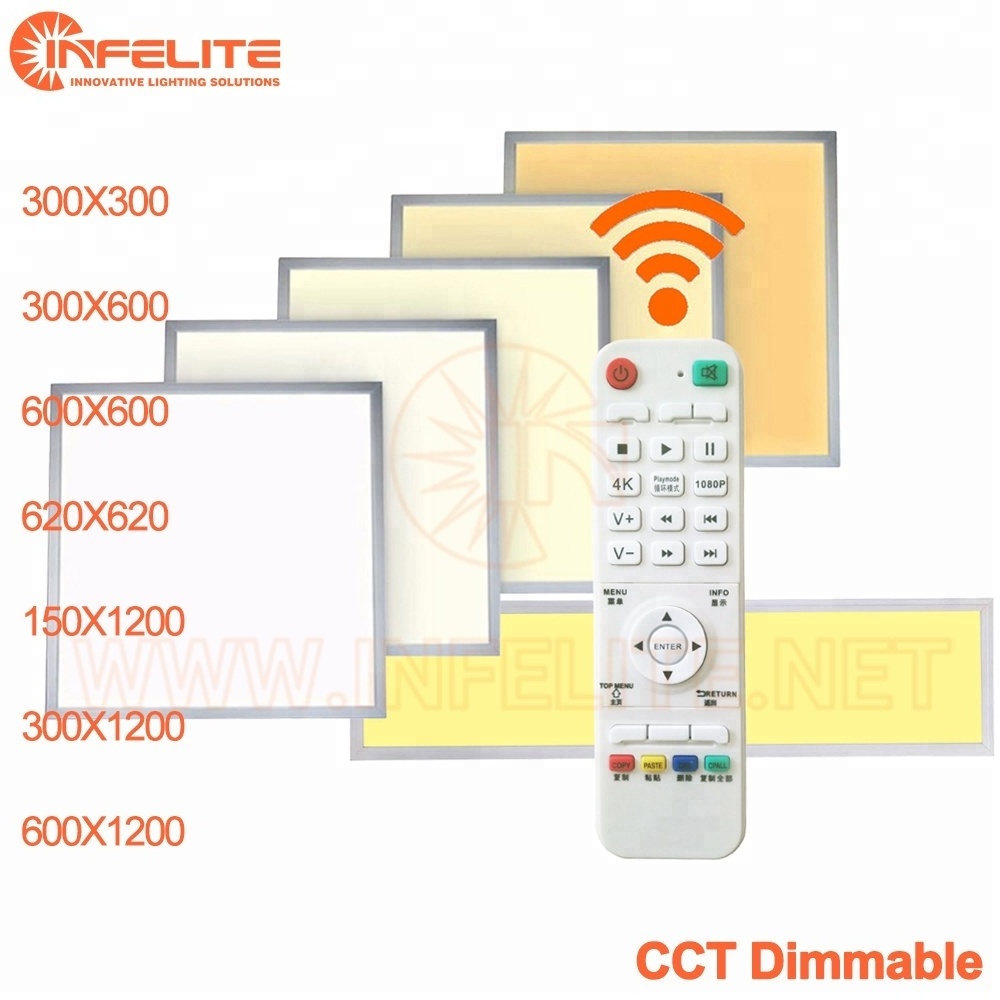 IN-CCT Wireless Remote 2.4G RF Controller CCT And Brightness Dimmable 20W 36W 40W 48W 54W Flat LED Panel Ceiling Light