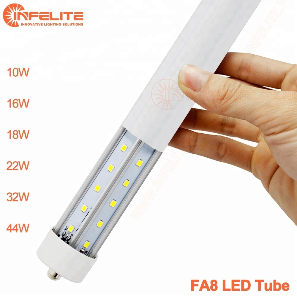 IN-FA8 T8 Single Pin FA8 Socket 2FT 10W 3FT 16W 4FT 22W 5FT 24W 8FT 36W LED Fluorescent Tube Light Bulb Fixture Lamp