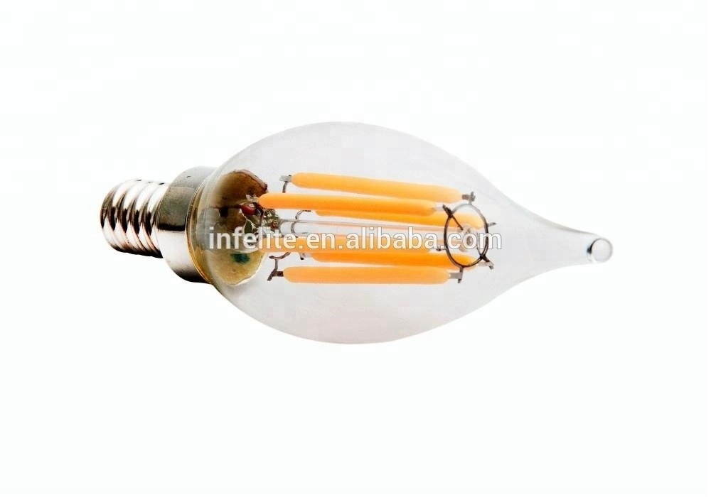 Vintage COB LED Filament Chandelier Candle Bulb Light Lamp C32 C35 E12 E14 B15 B22 2W 4W 6W