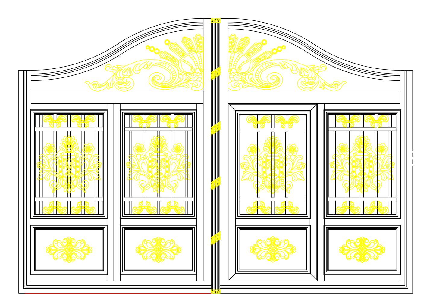 Factory Direct Residential Metal Gates Courtyard Automatic Design Welding Front Gate