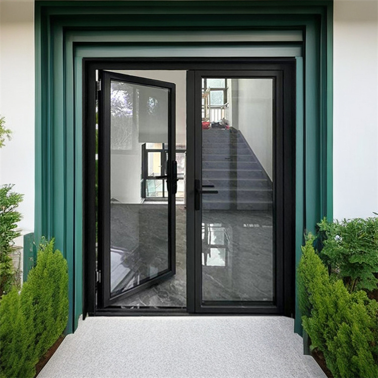 High Quality Customized Soundproof Aluminum Doors And Windows Glass Swing Door