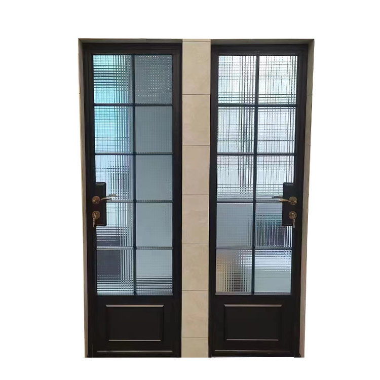 Hot Sales Double Glass Waterproof Soundproof Swing Doors Aluminum Alloy Glass Door Aluminium Casement Door