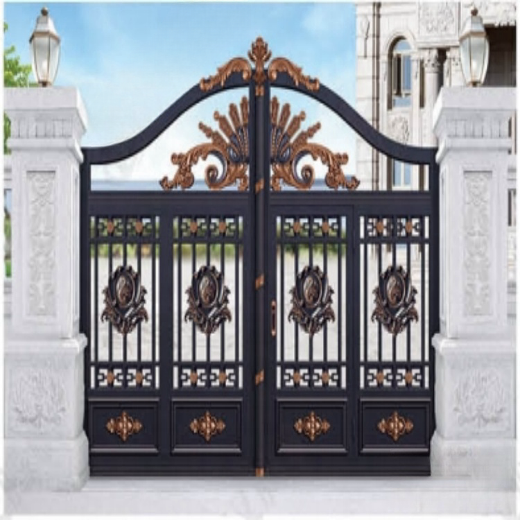 High Quality Villa Double Exterior Steel Security Doors Aluminum Entry Gate Door