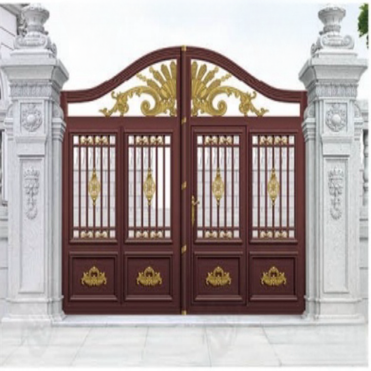 High Quality Villa Double Exterior Steel Security Doors Aluminum Entry Gate Door