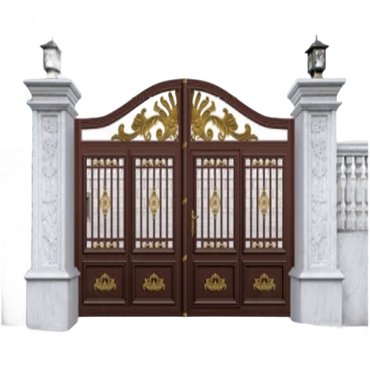 High Quality Villa Double Exterior Steel Security Doors Aluminum Entry Gate Door