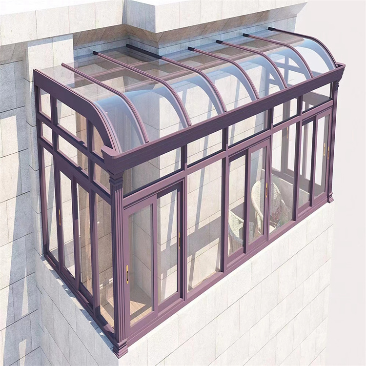 Inffiny Eco-friendly Materials Free Standing Outdoor Four Season Solarium Garden Aluminum Glass Room Sunroom