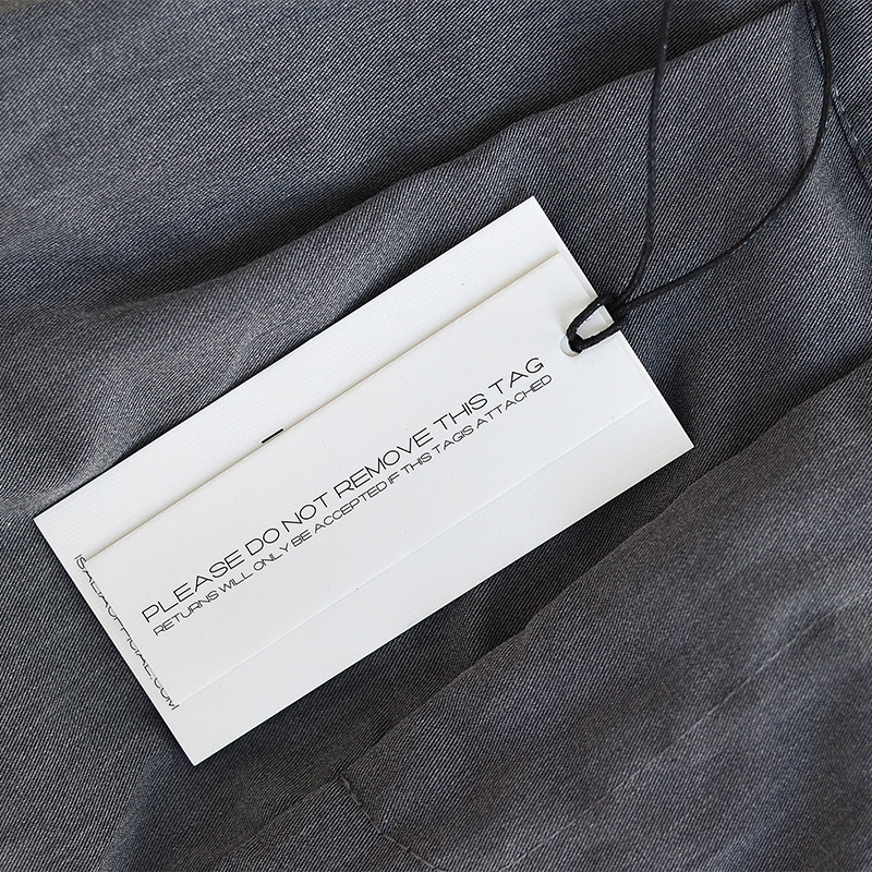 custom made luxury thick paper garment hangtag sustainable swing hang tag rope clothing accessories price tag