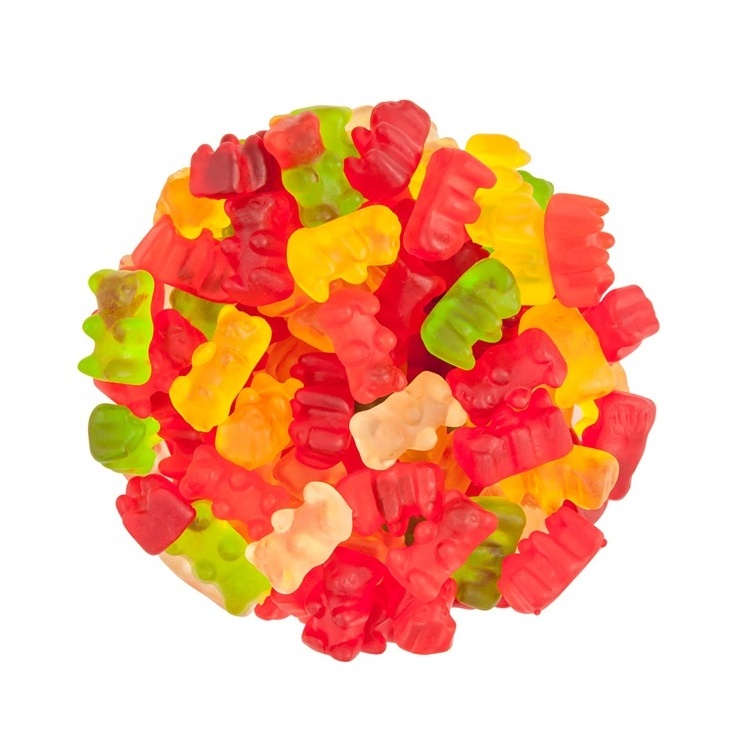 Hot selling Bear Shape Round Jelly Gummy Candy with Muti-fruit flavor for Party