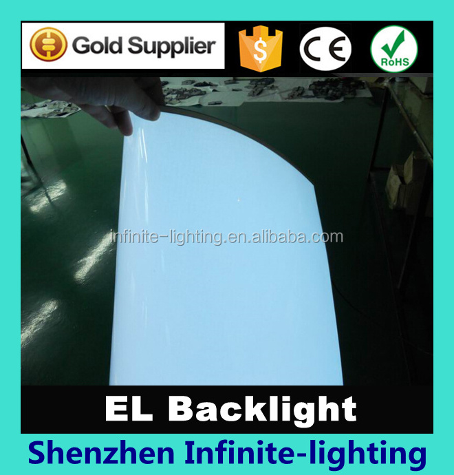 Oem style electroluminescent EL panel sheet backlight inverter 12v el backlight A4 A6 SIZE