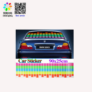 Custom Sound Music Beat Activated Car Stickers Equalizer Glow LED Light