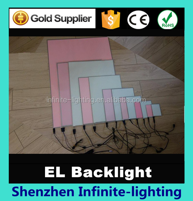 Oem style electroluminescent EL panel sheet backlight inverter 12v el backlight A4 A6 SIZE