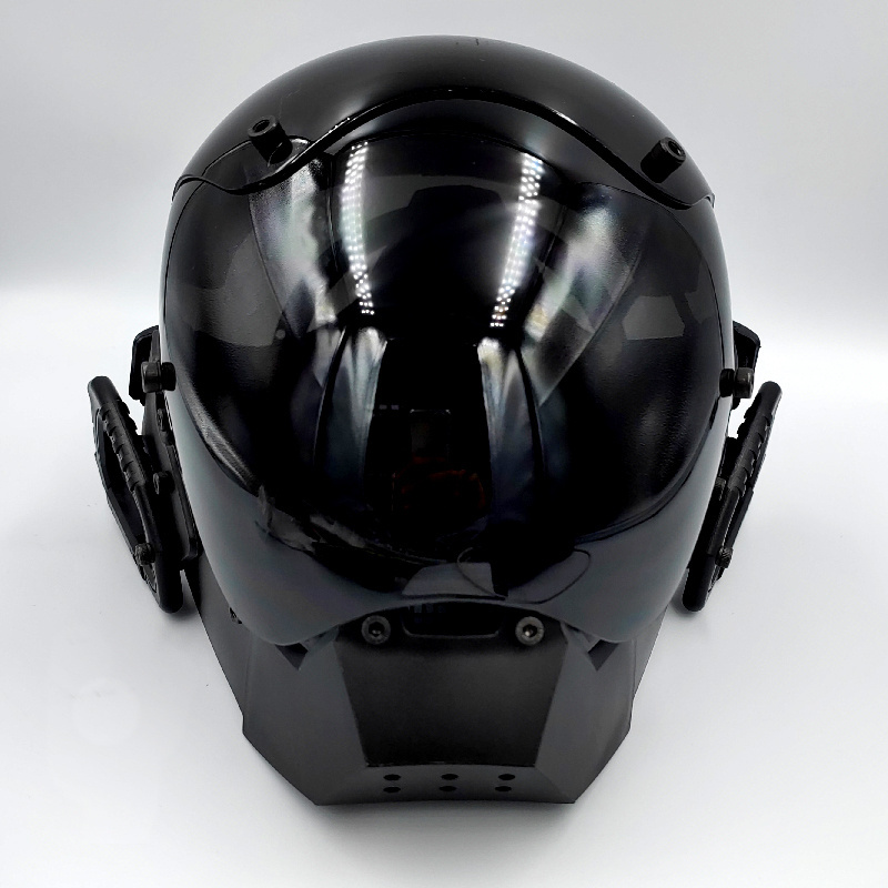 Black Cyberpunk Mask, Halloween Cosplay Costume Knight Mask, Futuristic Techwear Helmet Cool Cyber Mask