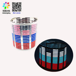 Hot sale el flashing flag equalizer 3d el car sticker wholesale