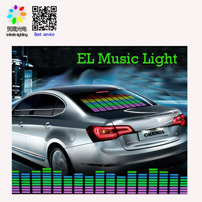 Hot sale el flashing flag equalizer 3d el car sticker wholesale