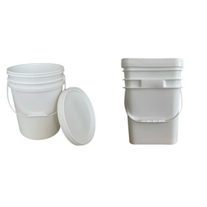 High Quality 2 gallon buckets 5 gallon plastic buckets pail durable with custom logo printed plastic pail drums bucket