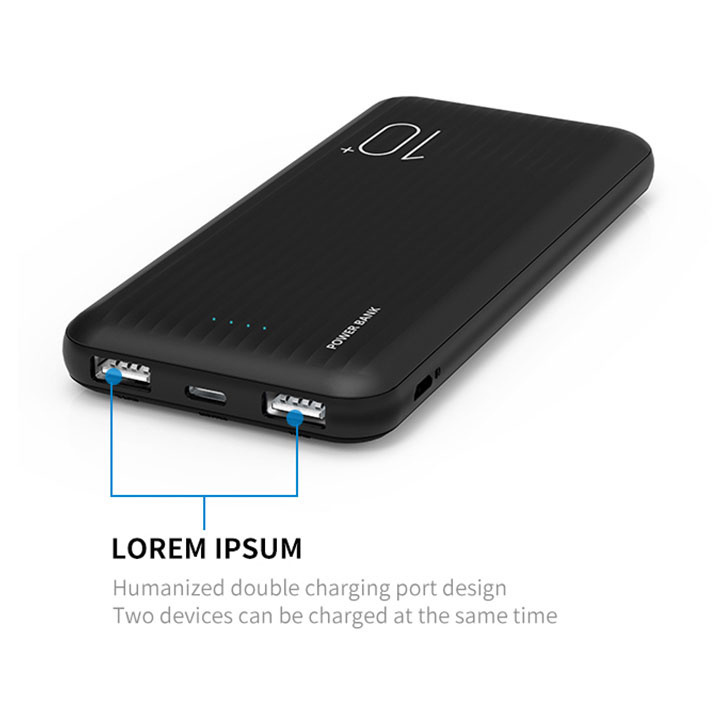 Custom Fast Charge 10000 Mah Powerbank Battery Charger High Capacity Ultra Slim Thin Portable Mobile Mini 10000mah Power Bank