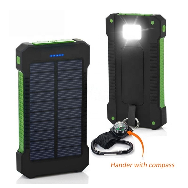 Solar Gadgets 10000mah Led Solar Chargers, Waterproof Solar Power Bank