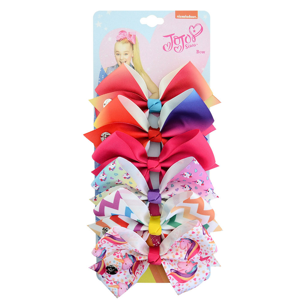 Tracy & Herry New 5-inch jojo siwa children's bow clip kids hair accessories baby accessories