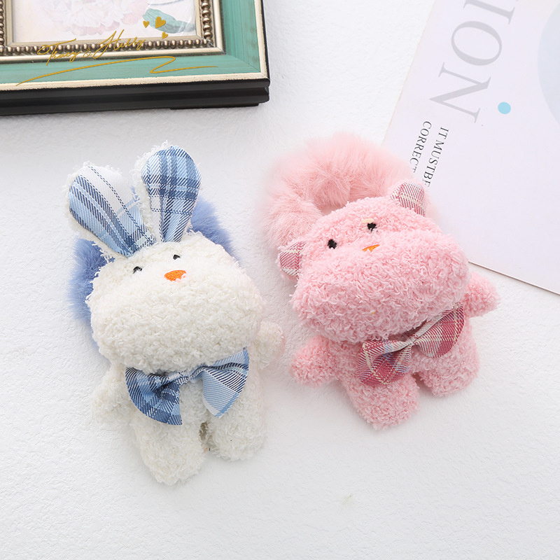 Tracy & Herry Hair Tie For Kids Elastic Hair Accessories Cartoon Plush Frog Rabbit Stuffed Animal Scrunchie Wholesale