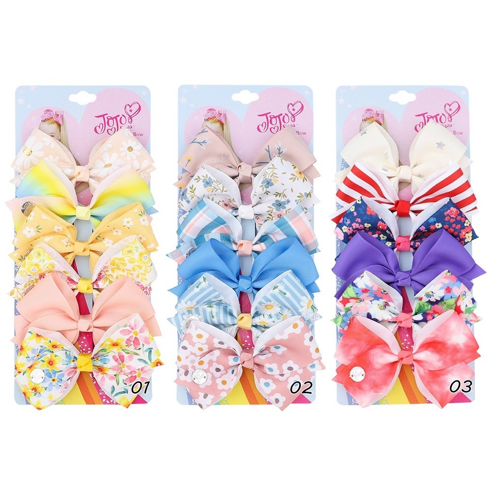 Tracy & Herry New 5-inch jojo siwa children's bow clip kids hair accessories baby accessories