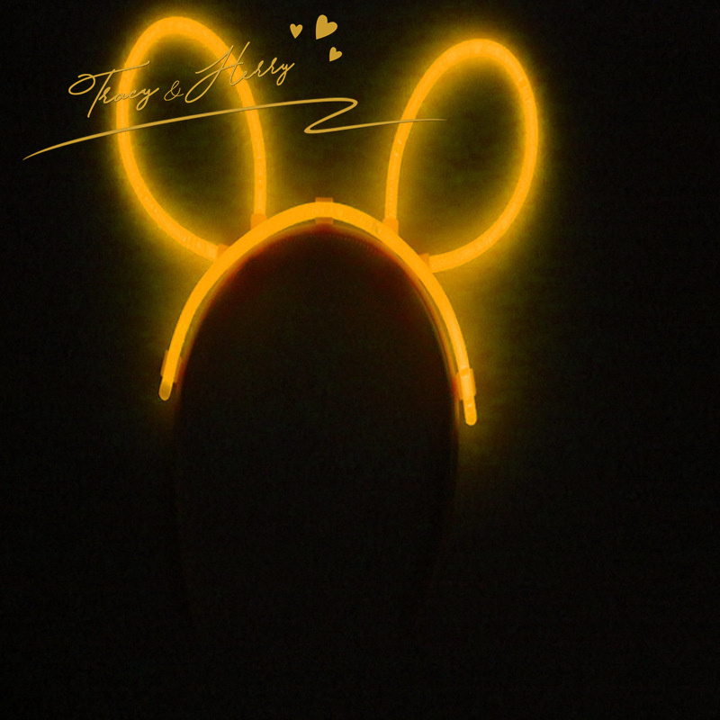 Tracy&Herry Wholesale Fluorescent Headwear Glowing Luminous Mickey Rabbit Ears Novelty Children's Toys