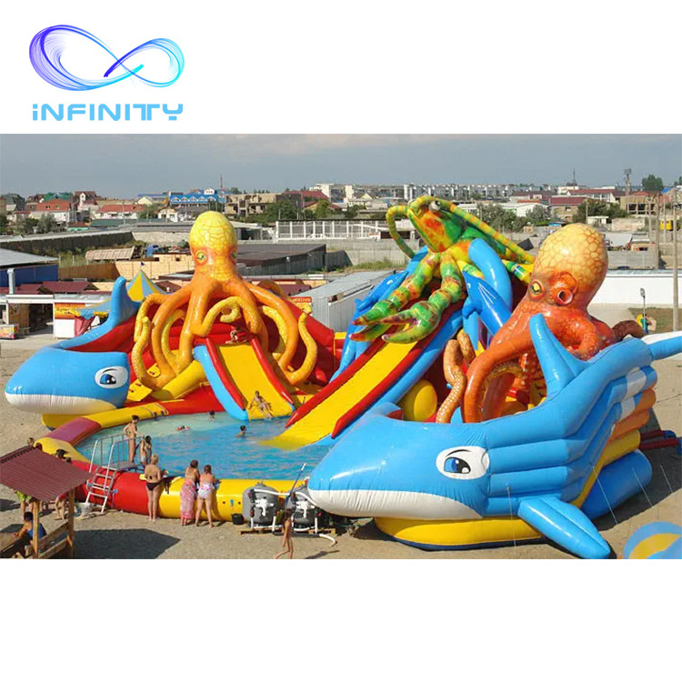 Customized inflatable water products outdoor inflatable  PVC water park water pool park