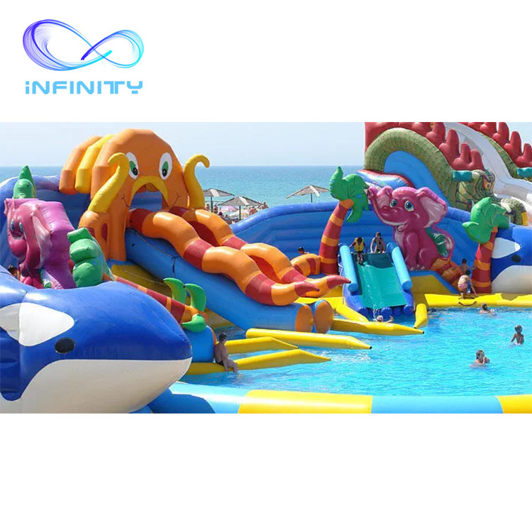 Customized inflatable water products outdoor inflatable  PVC water park water pool park