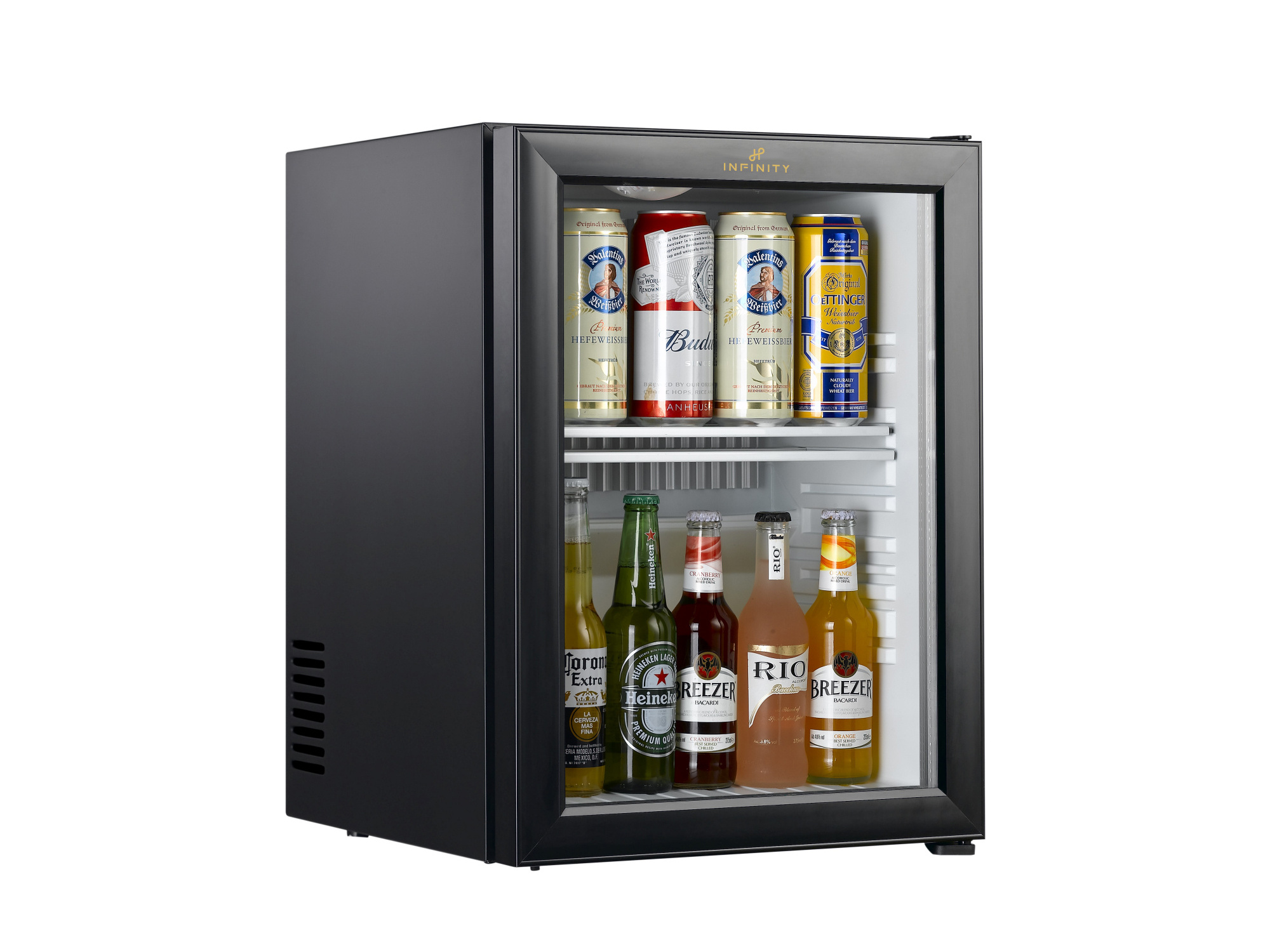 40l Frigobar Minibar Fridge Glass Small Size Mini Refrigerator Bar