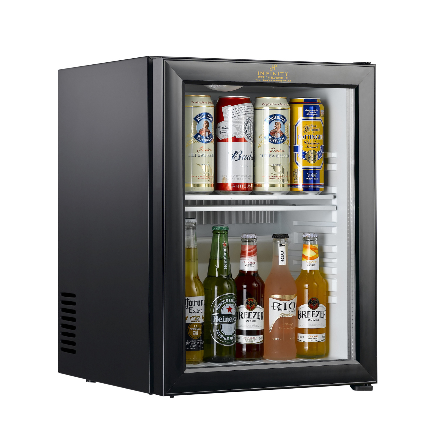 40l Frigobar Minibar Fridge Glass Small Size Mini Refrigerator Bar